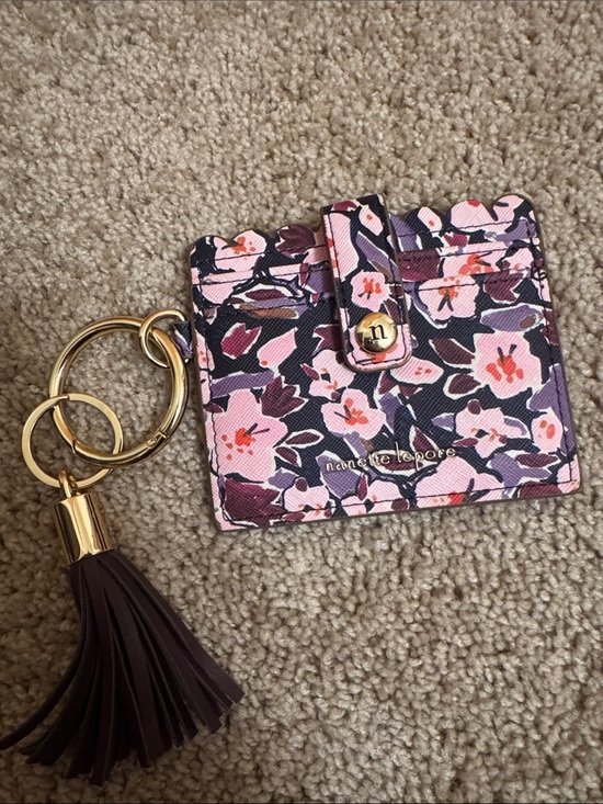 Nanette Lepore Accessories - Nanette Lapore Cardholder Keychain with Tassel - Pink Floral